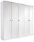 Rauch Möbel Rosenheim Schrank Kleiderschrank Drehtürenschrank mit Kranzblende Weiß 5-türig inkl. Zubehörpaket Basic 3 Einlegeböden, 3 Kleiderstangen, BxHxT 226x212x58 cm
