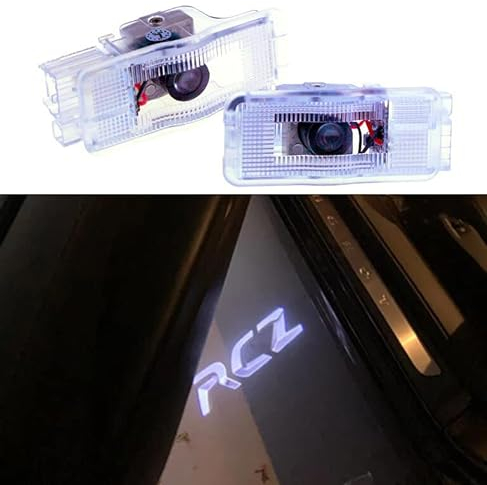 Sunshine Fly 2 Stück Autotür Logo Türbeleuchtung Willkommen Innenraum Projektor Light 3D Türen Leuchtet Geister Lampe Helligkeit Für Peugeot