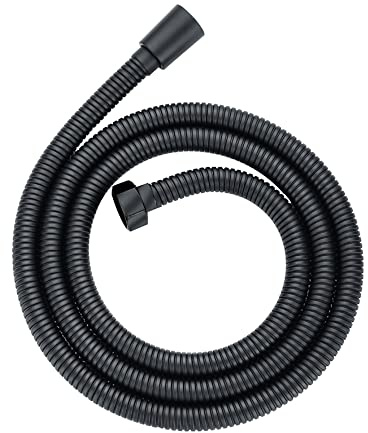 ENKI H16 Traditional 175cm Shower Hose, Black, Anti-Kink | Easy Install, Fittings Included, Stainless Steel, 1-Year Guarantee, Universal 1/2 Inch Fit, Leakproof, Replacement Hose
