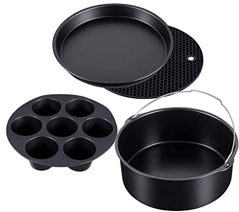 KVSERT 4 Set Pressure Cooker, Steamer & Fryer Bakeware Accesories Compatible for Ninja Foodi 5&6.5&8 QtOP101 OP301 OP302