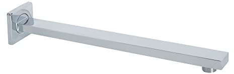 MILANO Wall Mounted Rectangular Rainfall Shower Head Arm Chrome