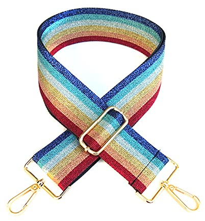 Taschengurte zum Wechseln,Verbreiterte und verdickte Schultergurte,Tarnung gewebter Taschengurt,Verstellbarer Schultergurt,Taschenriemen Damen Zubehör Tragegurt,Schultertasche Tragetaschen,Regenbogen