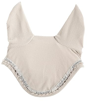 SUNRIDE Fliegenhaube “Wellington” - dämpft Umgebungsgeräusche, schützt vor Insekten, pflegeleicht - mit Strasssteinen (Cob, beige)