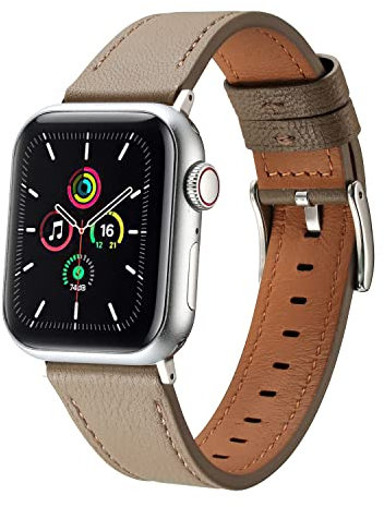 MUENShop Cinturino in Pelle di Pecora Compatibile con Apple Watch 38mm/40mm/41mm Cinturini di Ricambio in Vera Pelle Cinturino per iWatch
