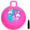 U&C Planet Sprungball 45 cm Hüpfball mit Pumpe 18 Zoll Hopper Ball für Kinder ab 3 Jahre aufblasbare Space Hoppers Jump Ball Drinnen & Draußen, Einhorn rosa