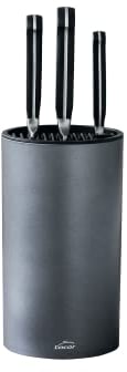 Lacor - 39038 - Taco de Cuchillos TitanPro, Bloque Universal Cuchillos, Color Metalizado, Ø13cm, Altura 23cm, Apto para Lavavajillas.