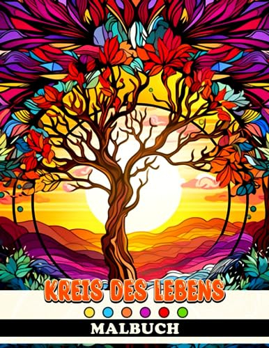 Im Malbuch 'Kreis des Lebens': Lebhafte Mandalas keltische und Naturkreise Malvorlagen für Jugendliche und Erwachsene zum Entspannen und Stressabbau