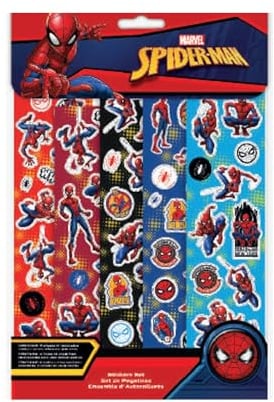Spider-Man KL87334 Sticker Set, Schreibset, Cartoon, bunt