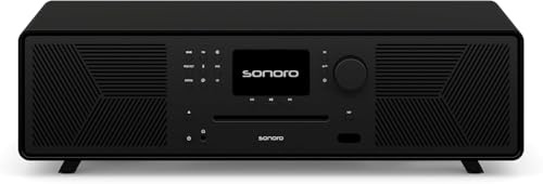 sonoro MEISTERSTÜCK (Gen.2) Chaîne Hi-FI (Airplay, Chromecast, Spotify, Tidal, FM, Dab+, USB) Noir