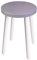 Spec-Wood Hocker - Barhocker - Küchenhocker - Blumenständer Holz - Kleiner Couchtisch - Pflanzenständer - Runder Hocker - Grau/Weiß