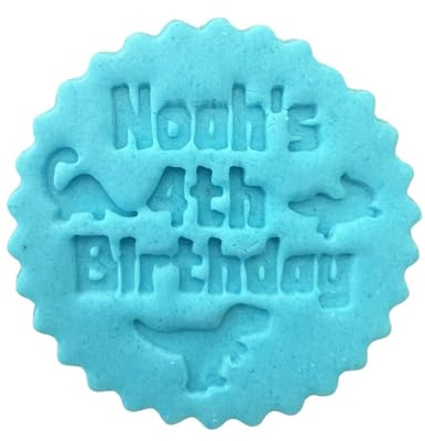 Custom Personalised Dinosaur Name Fondant Stamp Debosser Cupcake Icing Cookie Decoration Cake Birthday (6cm)