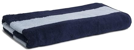 Möve Superwuschel Blockstreifen Duschtuch 80 x 150 cm aus 100% Baumwolle, deep sea/Aquamarine