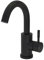 Rubinetto per lavabo da bar Nero opaco Rubinetto per bagno Cucina Piccolo mini rubinetto bagnato per camper Vanità da esterno Girevole a 360 ° Foro singolo moderno con piastra di copertura a 3 fori,