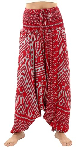PANASIAM Aladinhose Kiowa - orientalische Haremshose, Goa Hose, Sarouelhose, Hippie-Hose, Pluderhose, Homewear, Damen & Herren, Yoga, Freizeit, Urlaub