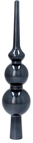 Spitze, kleine Spitze für den Weihnachtsbaum, Weihnachtsspitzenschmuck 20 cm (Anthrazit)