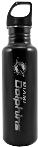 The Great Branding Company Miami Dolphins NFL 750 ml Edelstahl Trinkflasche mit Lasergravur