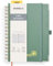 POPRUN Notizbuch A5 Liniert, Horizontal Line Journal, Spiral-Notizbücher 120 GSM Papier, 141 nummerierte Seiten, Hardcover mit Kleberegisterkarten und 8 Abreißblättern - MGN(Mitternachtsgrün)