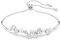 Swarovski Bracelet-jonc Constella, Crystal Pearl, Tailles rondes, Blanc, Métal rhodié