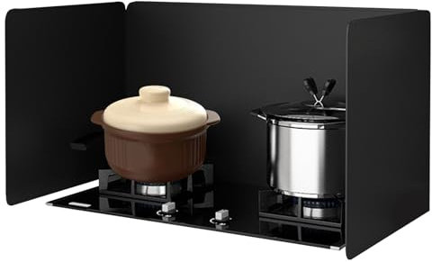 4 Lati Antiaderente Paraschizzi Parete Cucina Pieghevole, Pannello Paraschizzi Cucina Padella, Resistente Al Calore, Nero, Acciaio Resistente Ad Alte Temperature, Paraspruzzi Per Fornello(30x40x80cm)
