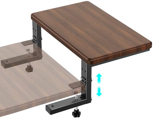 3 in 1 Clamp on Desk Extension & Monitor Shelf,16.5 Desktop Organizer, Adjustable Height Heavy Duty Desk Shelf Organizer for Gaming,Printer Stand,Computer Monitor and Laptop Riser,Office Accessories