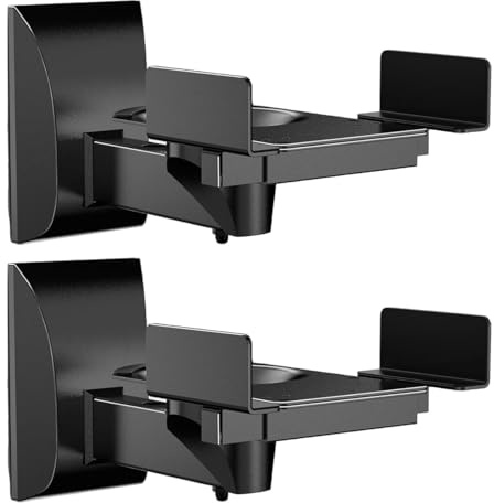Speaker Mounting Brackets Multifunctional Wall Mount for Speakers | 2X Stable Mounting Bracket for Large Surrounding Sound Speakers, Hold Up To 55 Lbs