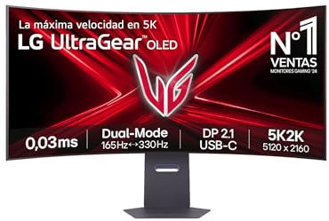 LG Ultragear™ 45GX950A-B Ecran PC Gaming 45 - Dalle OLED résolution 5K2K WUHD (5120 x 2160), 0,03ms 165Hz, DisplayHDR™400 True Black, DCI-P3 98.5% (CIE1976), FreeSync Premium Pro, G-Sync Compatible