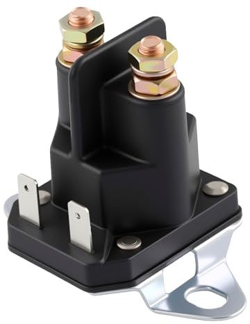 4-Pole 12V 50A Starter Solenoid Relay for Lawn Mower 725-06153A | Brass Coil Engine Solenoid Relay Switch Replace Accessories Universal for MTD Yard Tractor Machines Lawn Tractor Snowmobiles