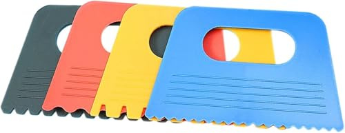 4Pcs Professional Art Scrape Tool 4 Colors Ideal for DIY Painting and Unleashing Creativity and Imagination of Kids Texture Tools for Artists Plaster Art Supplies and Adaptive Textured Squeegee Art