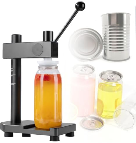 FHRKA Becher-Versiegelungsmaschine, Blechdosen-Versiegelungsmaschine, Heim-/kommerzielle Gläser, Pressversiegelung, Handwerkzeug, höhenverstellbar (schwarz)