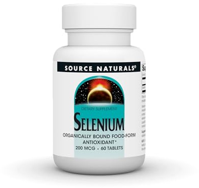 Source Naturals Selenium, Organically Bound Food-Form Antioxidant*, 200 mcg - 60 Tablets