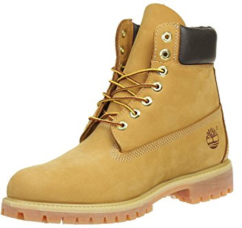 Timberland 6 in Premium Waterproof (Wide Fit) - Stivali Classici Uomo, Giallo (Wheat Nubuck), 41 EU