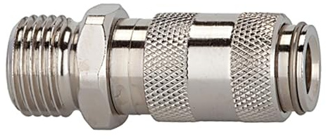 RIEGLER 107088-243.08/2-N Schnellverschlusskupplung NW 2,7, Messing vernickelt, G 1/8 AG, 1Stk
