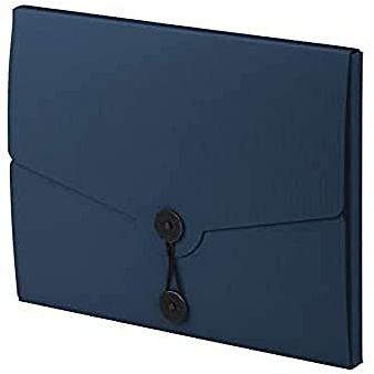 Rössler SOHO Dokumentenmappe A4 | Schnellhefter A4 Pappe | Papphefter A4 | Mappe A4 | Ordnungsmappe A4 mit Kordelverschluss | für DIN A4 | 1 Stück | Farbe: Blau | Navy