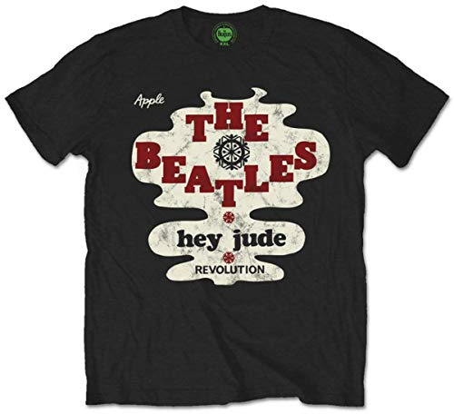 Unknown Men's Hey Jude Revolution T Shirt, Black, S UK