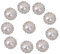 10 Stk. Kristall Perlen Knöpfe Schaft Dekoration DIY 21mm Weiß
