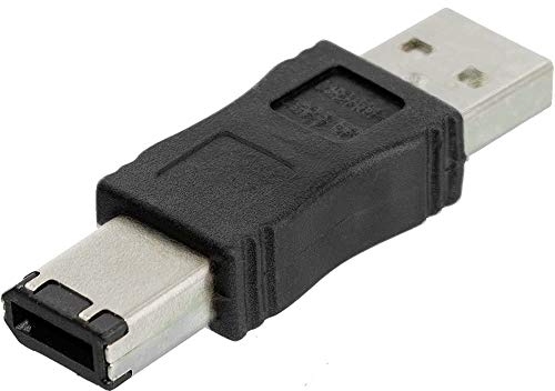 FireWire IEEE 1394 6 Pin Stecker auf USB A Stecker-Konverter Jack M/M Adapter
