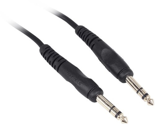 Rockville RCTR110B Black 10' 1/4 TRS to 1/4 TRS Cable, 100% Copper