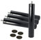 Set de 4 Pieds Cylindriques avec Embout Antidérapant pour M-10 - Idéal pour Sommier ou Base Tapissée - Hauteur 25 cm - Cuens