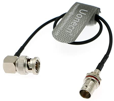 BNC-Buchse gerade auf BNC-Stecker, rechtwinklig, SDI-Kabel für Kamera, 50 Ohm