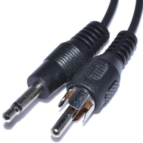 kenable 3.5mm Mono Jack Plug to Single RCA Phono Plug Cable Nickel 2m [2 metres]