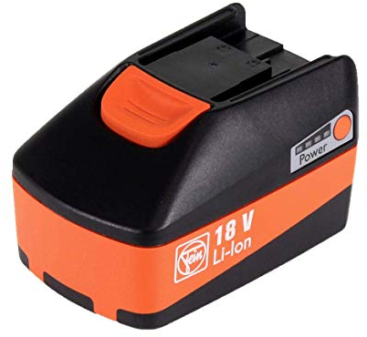 FEIN Batteria agli ioni di litio con indicatore dello stato di carica e FEIN SafetyCell Technology, Tensione 18 V, Capacità 6 Ah, Peso 0,7 kg