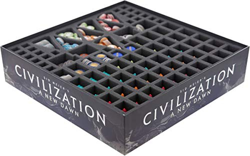 Feldherr Schaumstoff-Set kompatibel mit Sid Meier's Civilization: EIN neues Zeitalter - Brettspielbox