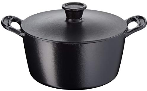 Tefal Jamie Oliver Cast Iron Casserole Dish with Lid, Stewpot, 24cm, 4.7 liters, E2124614