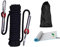 Cuerda de Escalada y Rescate 1200kg, 20M(D10mm)- Incluye 2 Mosquetones Seguros + Toalla de Secado Rápido (40x80cm) - Nylon Resistente para Montañismo, Camping, Barranquismo, Senderismo-Negro