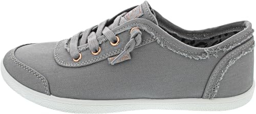 Skechers Bobs B Cute Womens Canvas Trainers 3 UK Grey/White