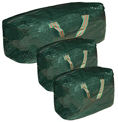 DIVCHI Large Christmas Tree 3Pcs Storage Bag Green - Holiday Artificial Disassembled Trees with Durable Reinforced Handles & Zipper - Waterproof Material Protects from Dust, Moisture & Insect