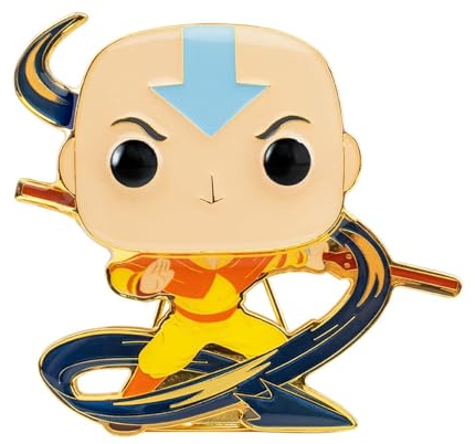Loungefly Funko POP! Enamel Pin: Aang Mit Chase - 1 In 12 Chance You May Find The Chase - Avatar: The Last Airbender Emaille-Nadeln - Niedliche Brosche Zum Sammeln - Für Rucksäcke & Taschen