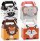 VINFUTUR 20 Stücke Geschenkboxen Tiere Cupcake Boxen Geschenktüten Geschenktaschen für Dschungel Tiere Thema Party Kindergeburtstag Geschenkverpackung