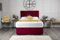 Comfy Deluxe LTD Plush Velvet Ottoman Storage Divan Bed Side Lift Open with Vertical Panel Apollo Headboard (4.0FT Small Double (121cm X 192cm), Maroon)