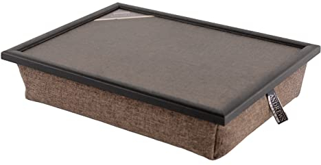 Andrews Living Vassoio con cuscino, tinta unita, marrone scuro